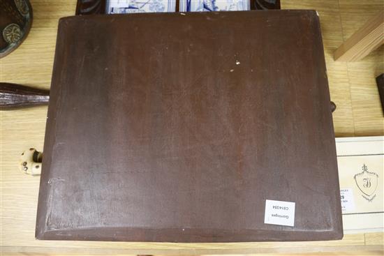 After Abraham Hulk, oil on wooden panel, Shipping off the coast, bears signature and dated 1852, 35.5 x 43cm, unframed